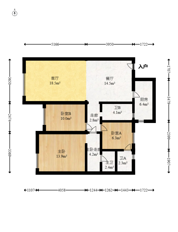中建芙蓉嘉苑 3室2厅2卫 119.67万 中建芙蓉嘉苑 3室2厅2卫 119.67万户型图