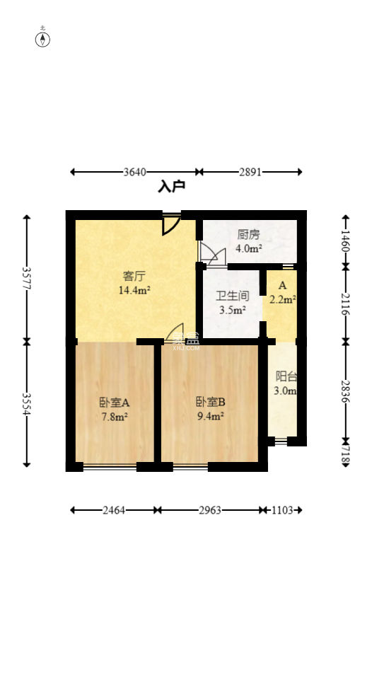 中建芙蓉工社 2室1廳1衛 46.0萬