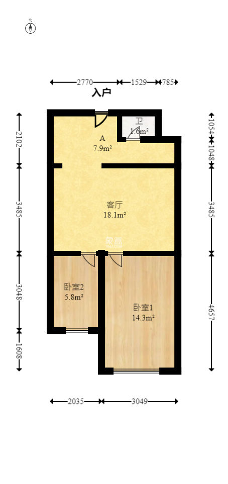 万博汇  1室1厅1卫   58.00万