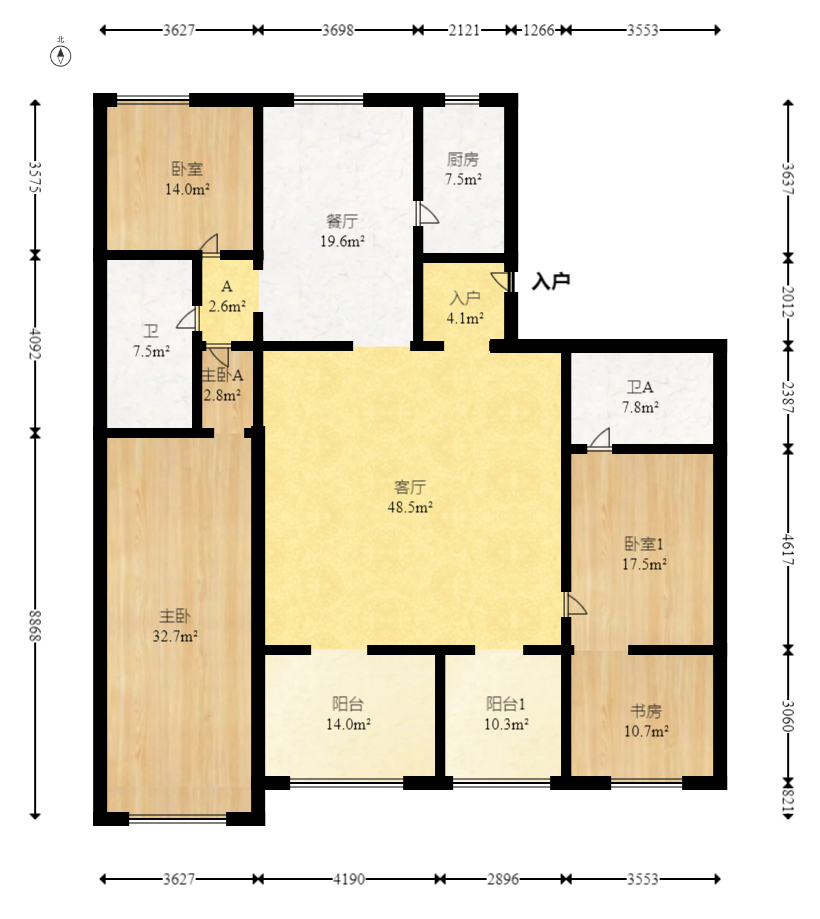 乔庄社区  5室2厅2卫   199.00万室内图1