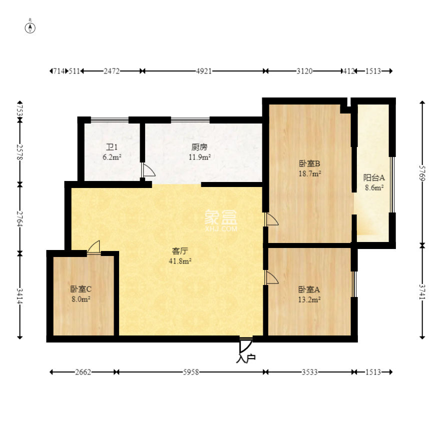自然小区  3室1厅1卫   85.00万
