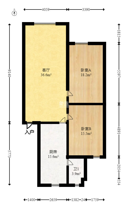 南建公寓  2室2厅1卫   85.00万