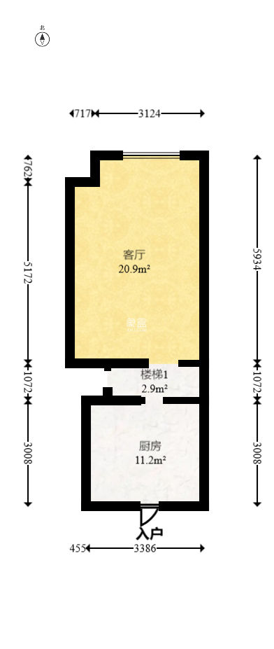 信诚湘江揽月（至善美景大厦）  1室1厅1卫   29.80万
