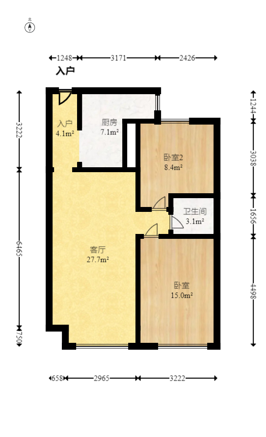 华天LOHO小镇  2室2厅1卫    40.0万室内图1