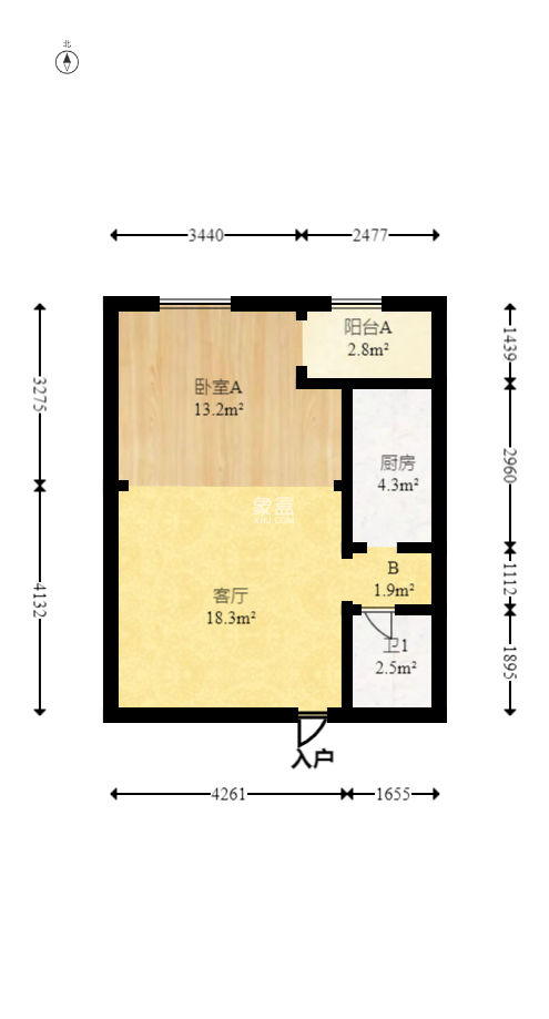 萬坤圖財富廣場 1室1廳1衛 41.00萬