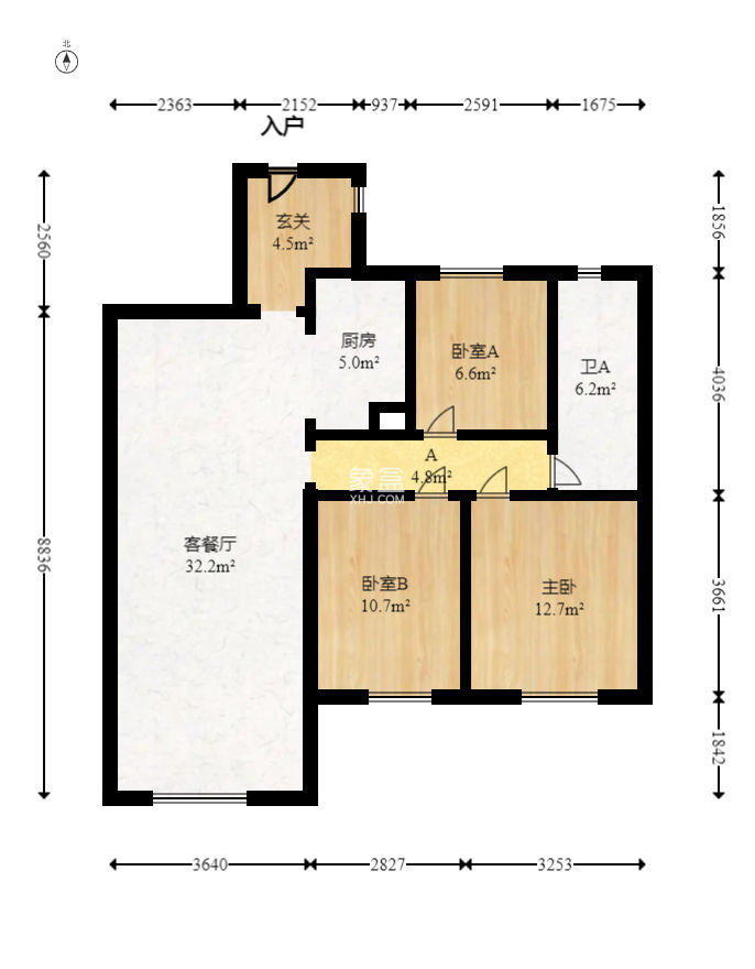 蘭亭都薈（��峰苑） 3室2廳1衛 112.00萬