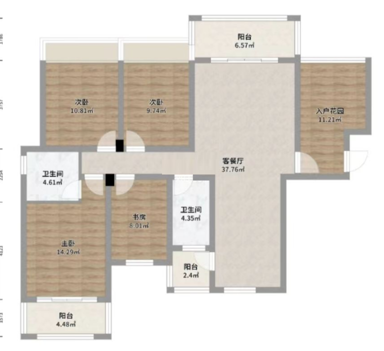 中房天玺湾 5室2厅2卫 73.8万 中房天玺湾 5室2厅2卫 73.8万室内图