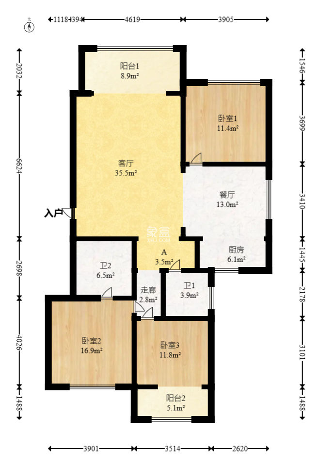 中建桂苑  3室2厅2卫   119.80万