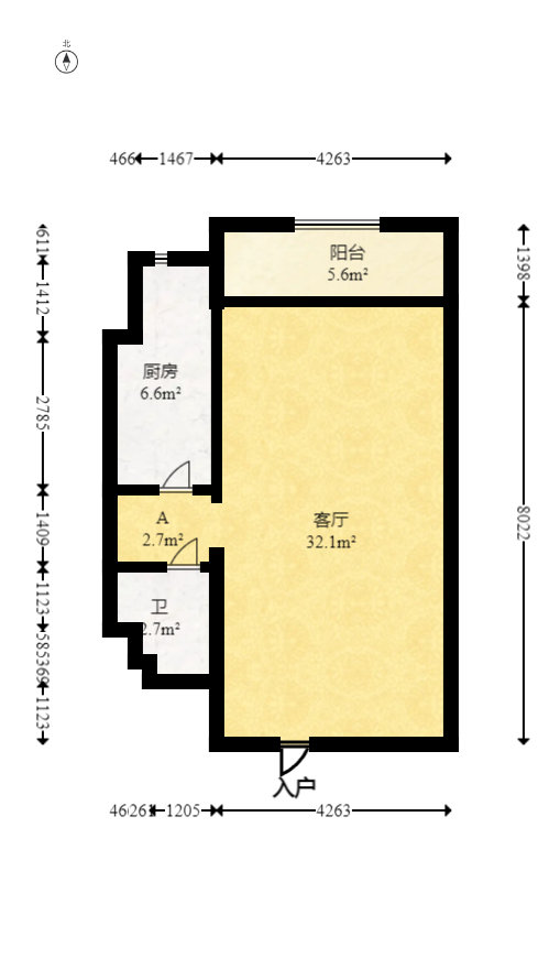 碧桂园威尼斯城 1室1厅1卫 40.8万 碧桂园威尼斯城 1室1厅1卫 40.8万户型图