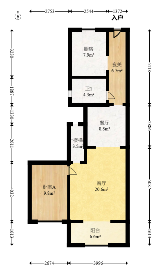 邦盛水岸御园  4室2厅2卫   110.00万室内图1