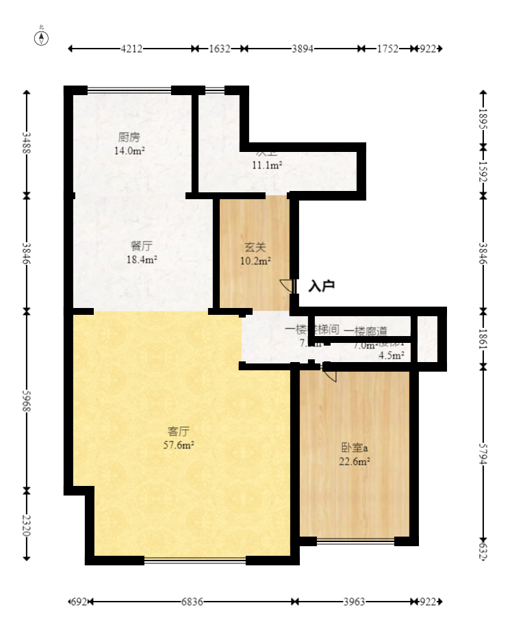 绿地麓湖郡  4室2厅3卫   475.00万室内图1