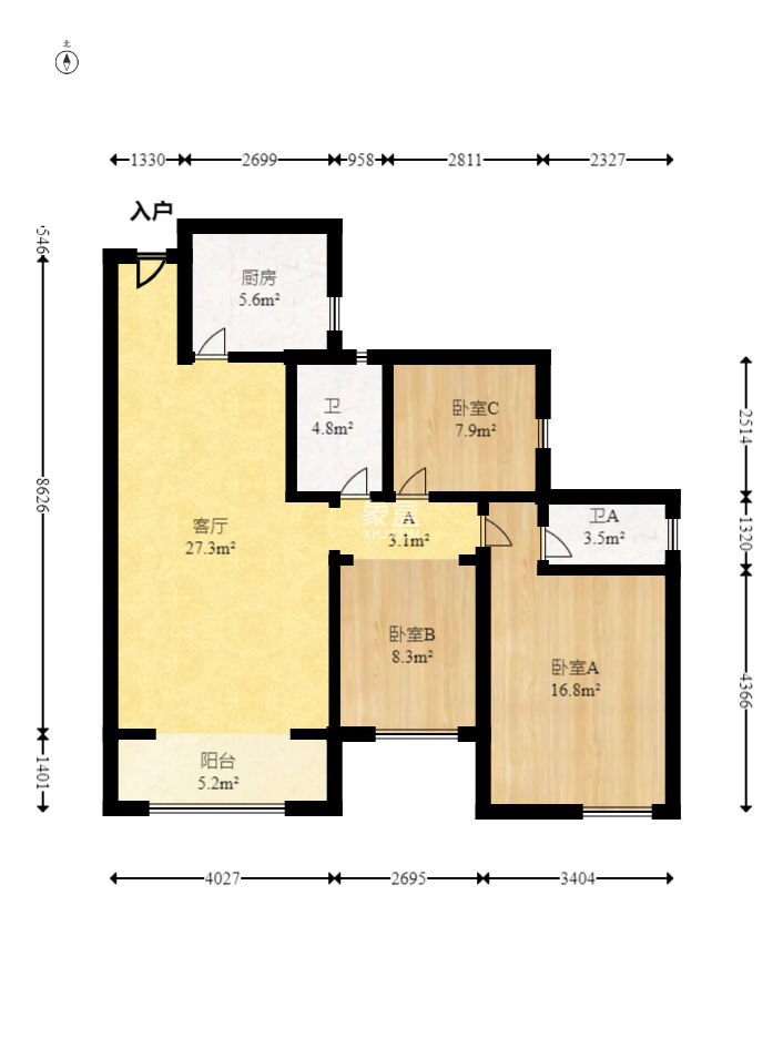 高信向日葵 3室2廳2衛 100.00萬