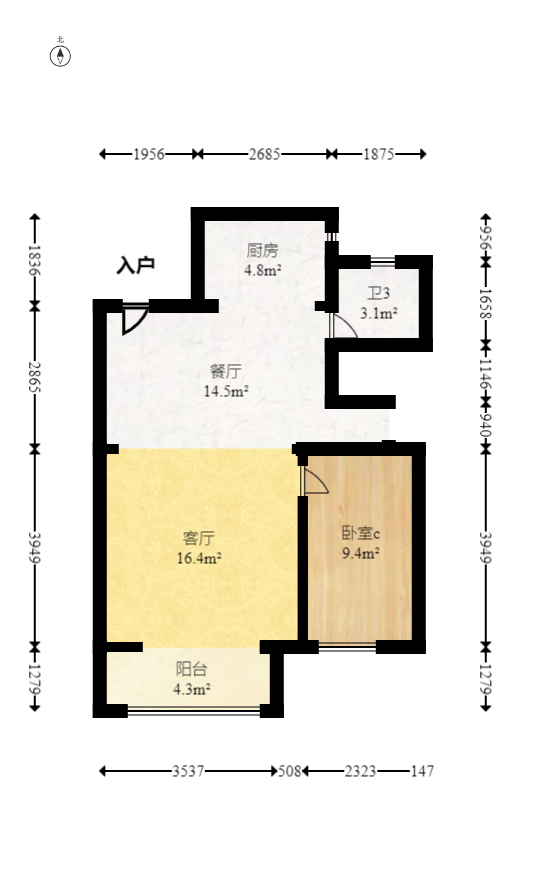 澳海谷山府 4室2厅2卫 132.0万 澳海谷山府 4室2厅2卫 132.0万户型图