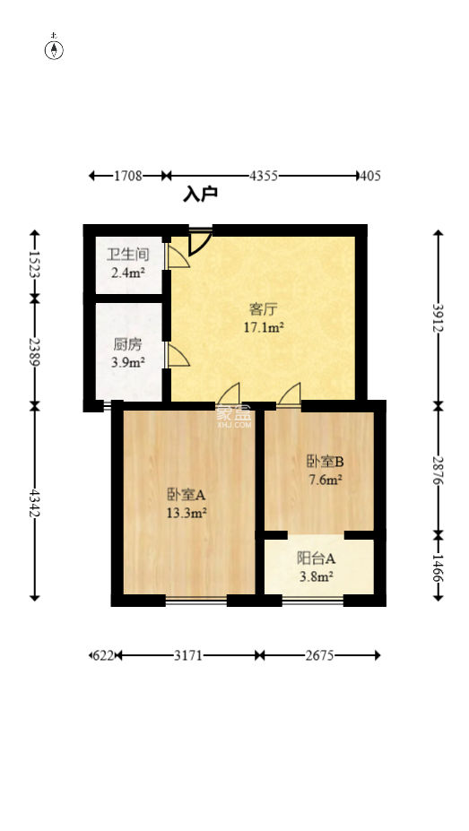 建鸿达华都（华都小户型及大华写字楼）  2室1厅1卫   60.00万