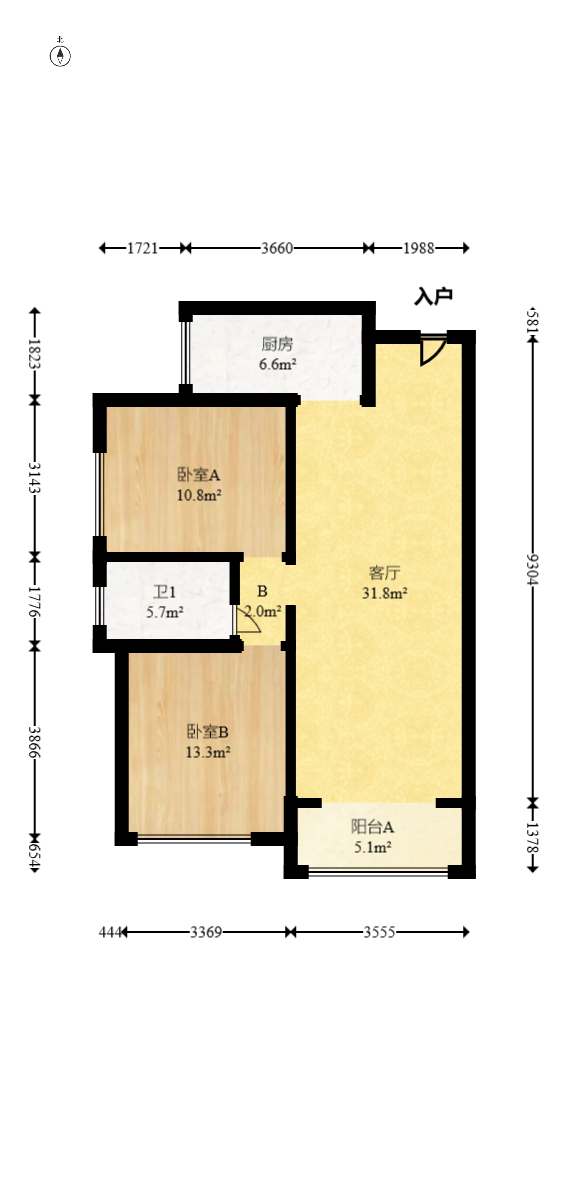 京武浪琴山一、二期  2室2厅1卫    110.0万 京武浪琴山一、二期  2室2厅1卫    110.0万户型图