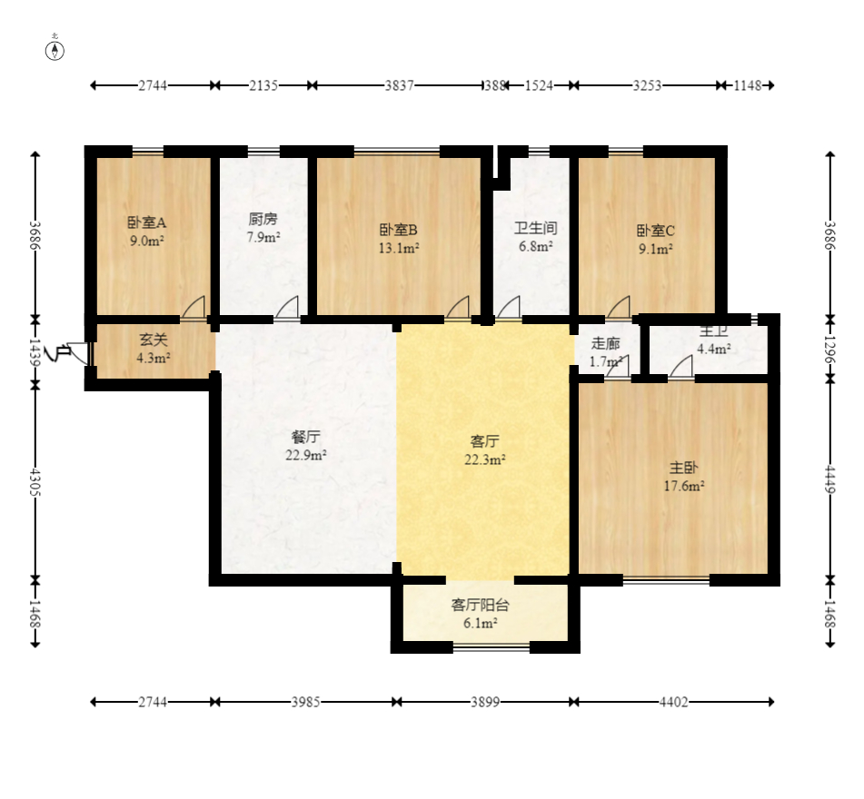 鑫远悦城(鑫远悦时代)  4室2厅2卫    148.0万 鑫远悦城(鑫远悦时代)  4室2厅2卫    148.0万户型图