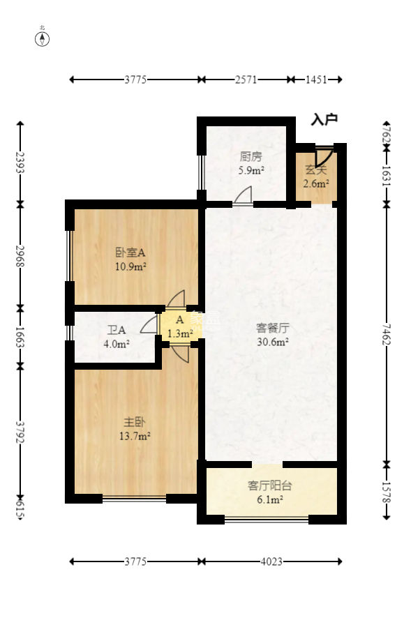 天驕福邸 1室2廳1衛 99.80萬