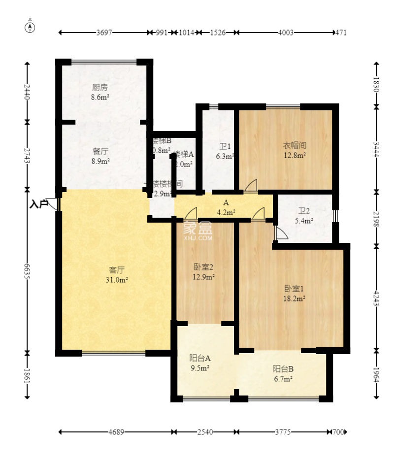 留香雅苑  3室2廳1衛(wèi)   280.00萬
