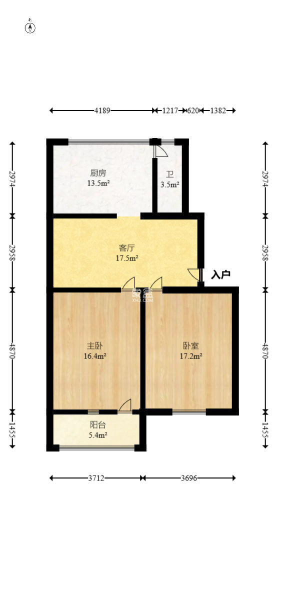 人民中路窑岭湘剧院单位房  2室1厅1卫   75.80万