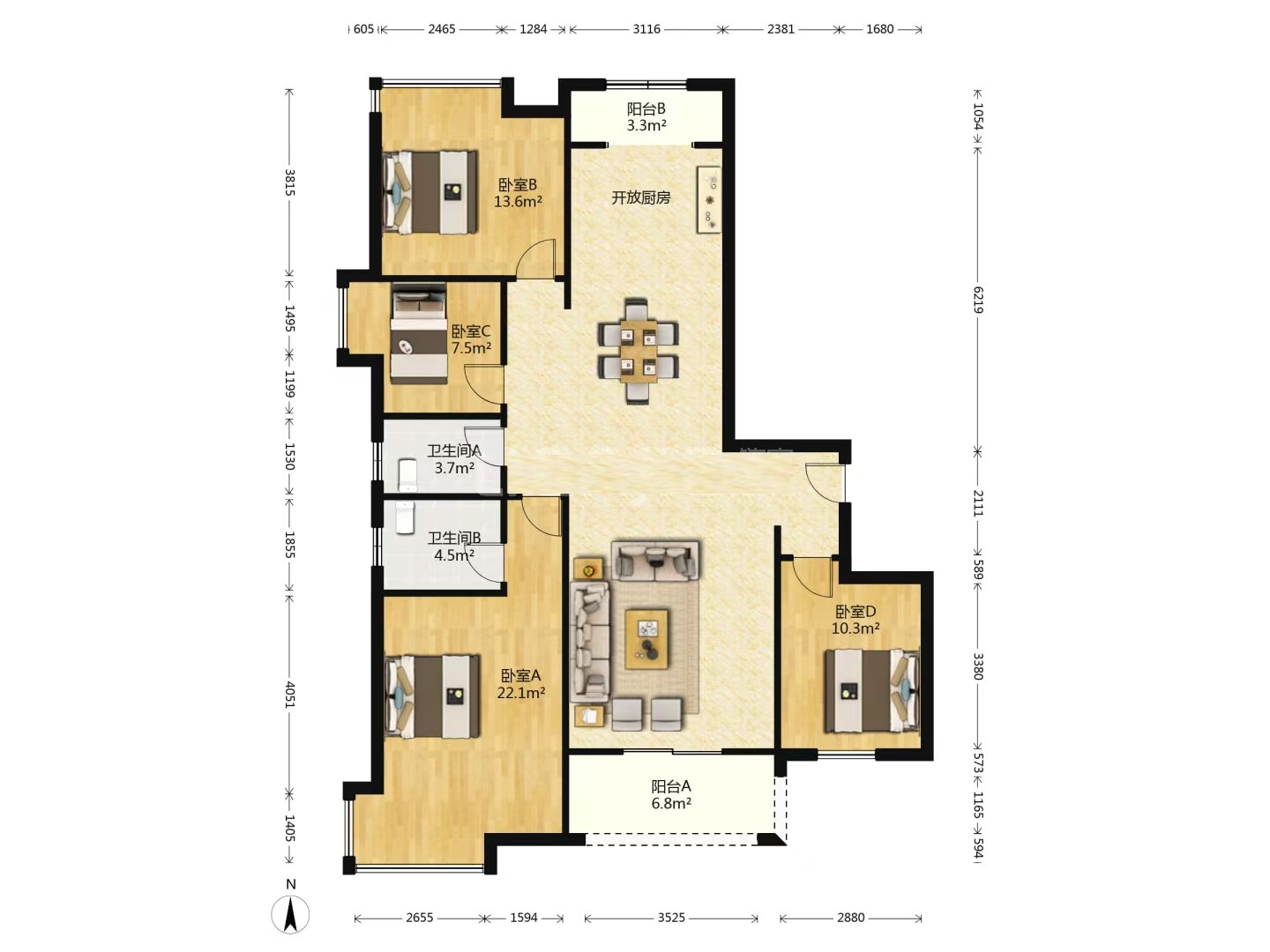 奥园养生城  4室2厅2卫    100.0万 奥园养生城  4室2厅2卫    100.0万室内图