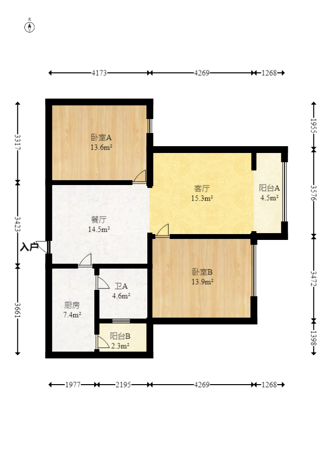 中建嘉和城凤凰台（中建瑞兴家园）  4室2厅2卫   136.80万室内图1