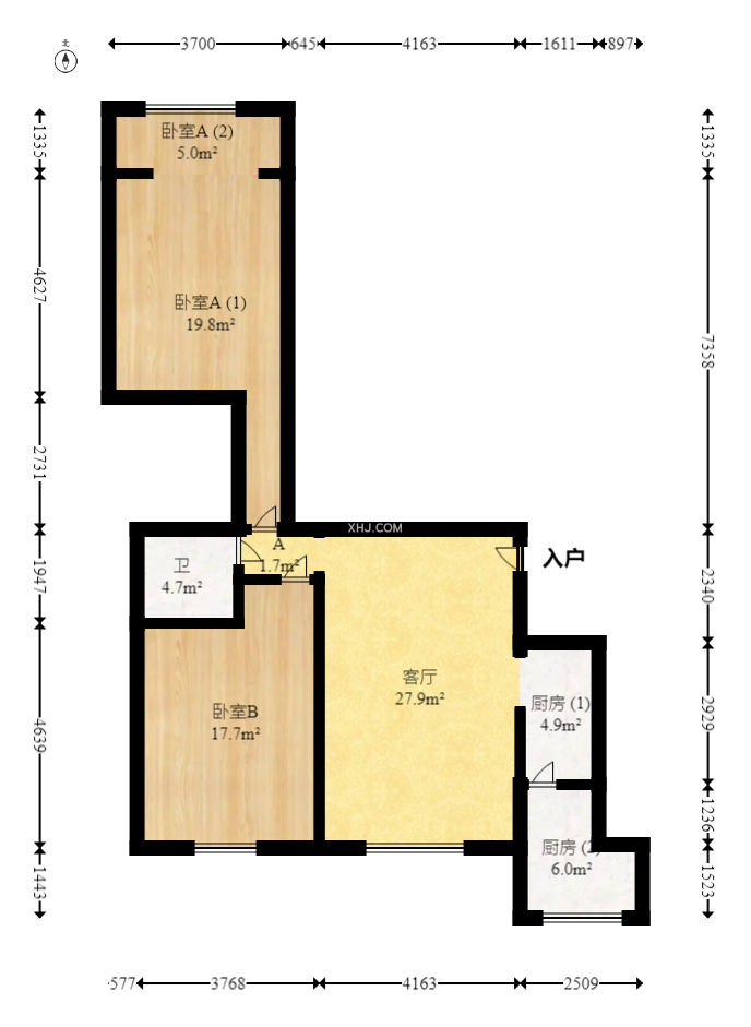 望興景園二期（望興西西里） 3室2廳1衛 75.00萬