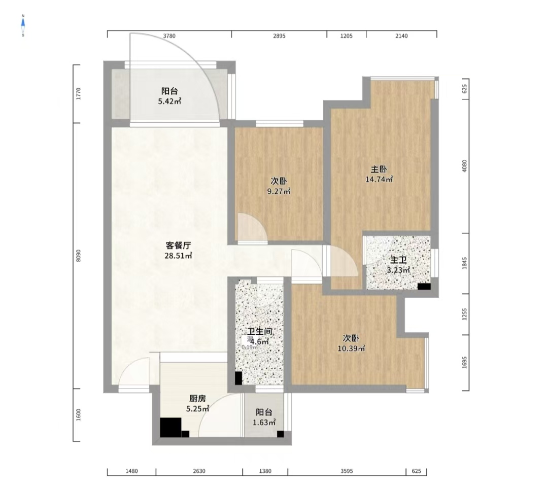 华晨藏龙湾 3室2厅2卫 36.8万 华晨藏龙湾 3室2厅2卫 36.8万室内图