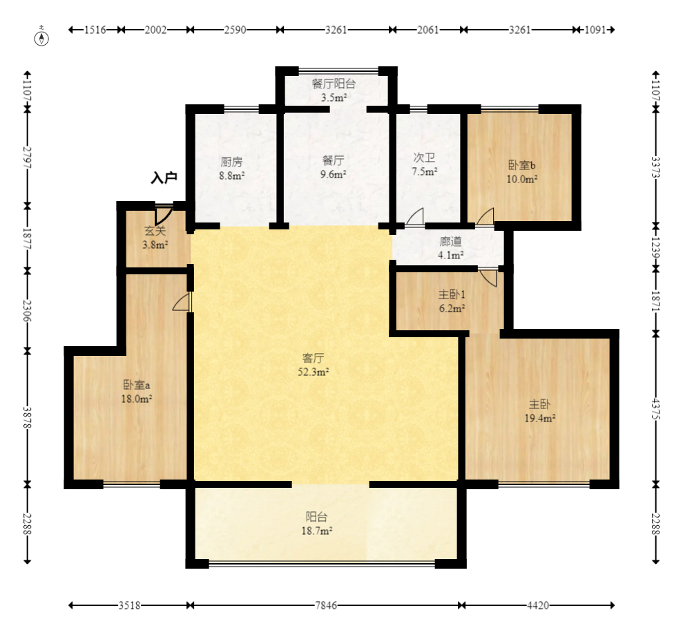 绿地麓湖郡 4室2厅2卫 165.0万 绿地麓湖郡 4室2厅2卫 165.0万户型图