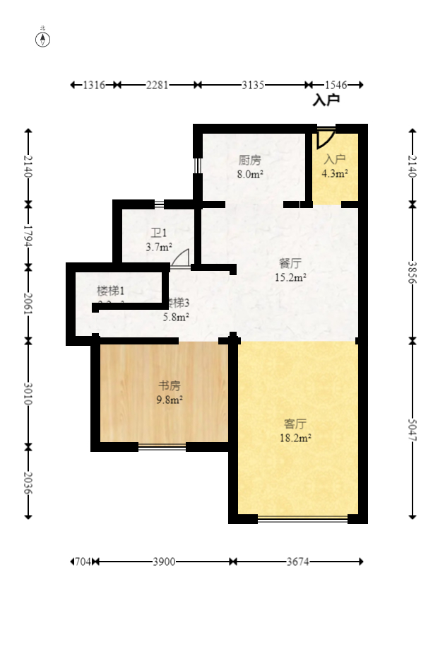 阳光城尚东湾蓝莓苑  4室2厅2卫    128.0万室内图1