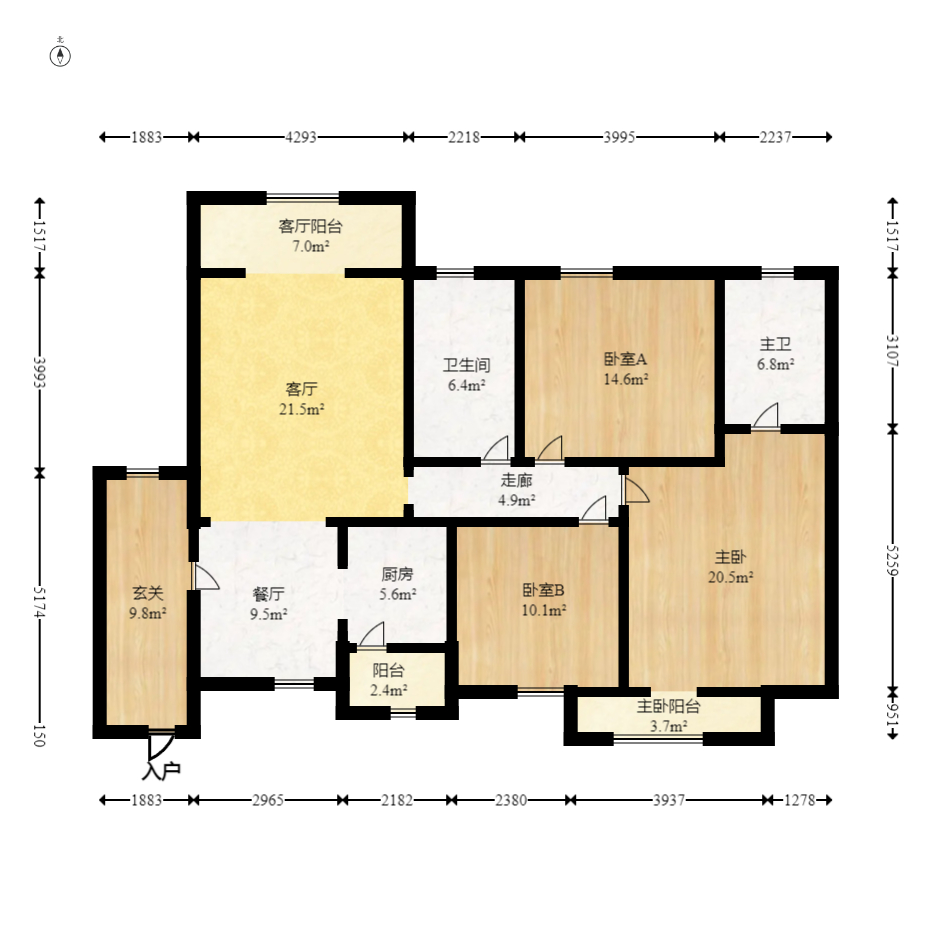 中建芙蓉嘉苑  3室2厅2卫   120.00万室内图1