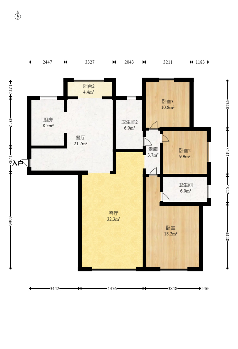 金广星苑  3室2厅2卫    87.0万 金广星苑  3室2厅2卫    87.0万户型图