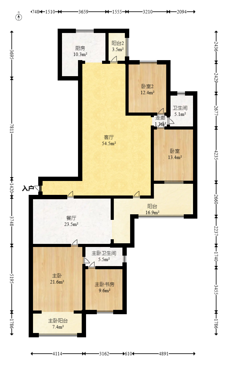东门尚苑 5室2厅1卫 69.0万 东门尚苑 5室2厅1卫 69.0万户型图