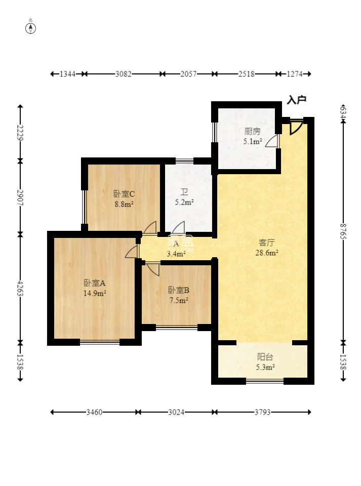 紅星紫檀溪苑  3室2廳1衛(wèi)   98.00萬