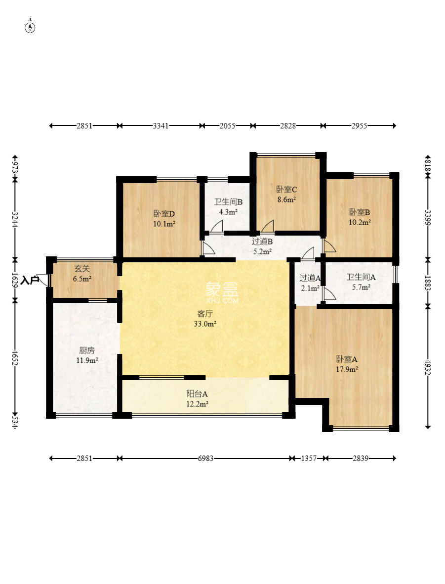 通用時代國際社區 4室2廳2衛 186.00萬