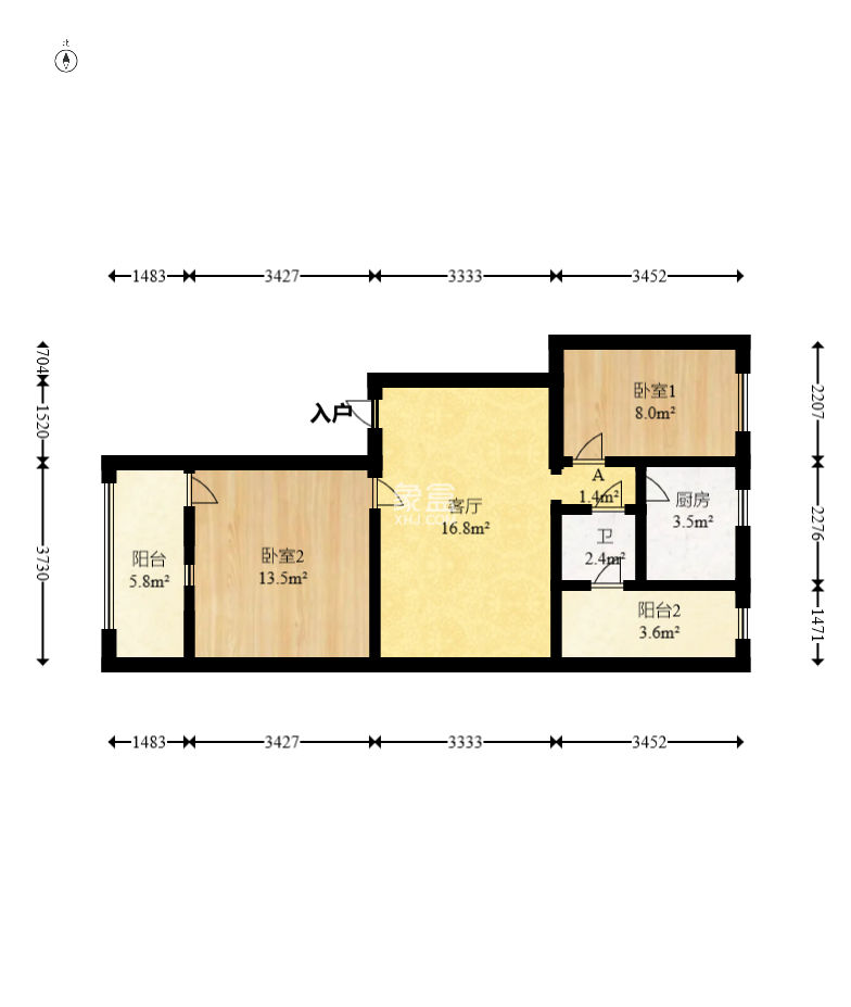 红花坡社区  2室1厅1卫    37.8万