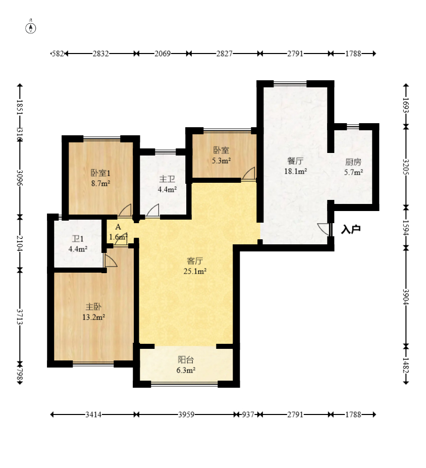 湖湘奥林匹克花园  3室2厅2卫    75.8万 湖湘奥林匹克花园  3室2厅2卫    75.8万户型图