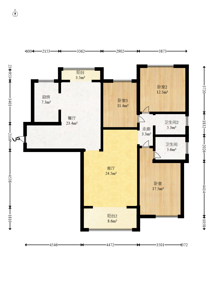 金广星苑  3室2厅2卫    75.0万 金广星苑  3室2厅2卫    75.0万户型图