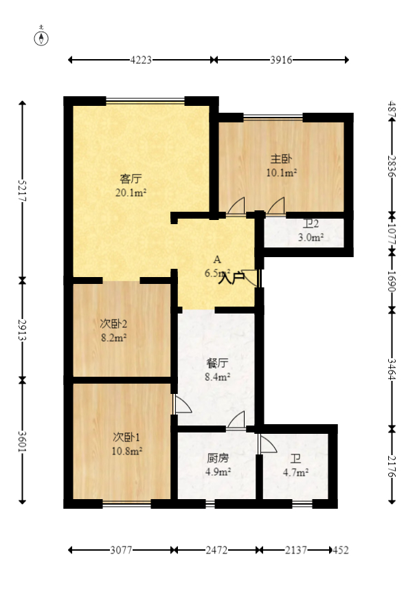 城东安置区（星城社区）  3室1厅1卫   40.00万室内图1