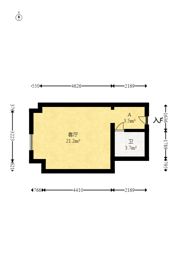 MOMA当代广场 2室1厅1卫 28.8万 MOMA当代广场 2室1厅1卫 28.8万户型图