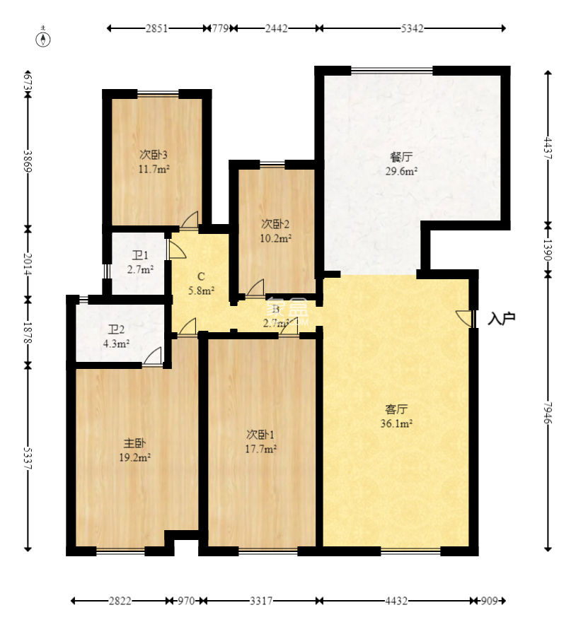 中交建发松雅院  4室2厅2卫   188.80万