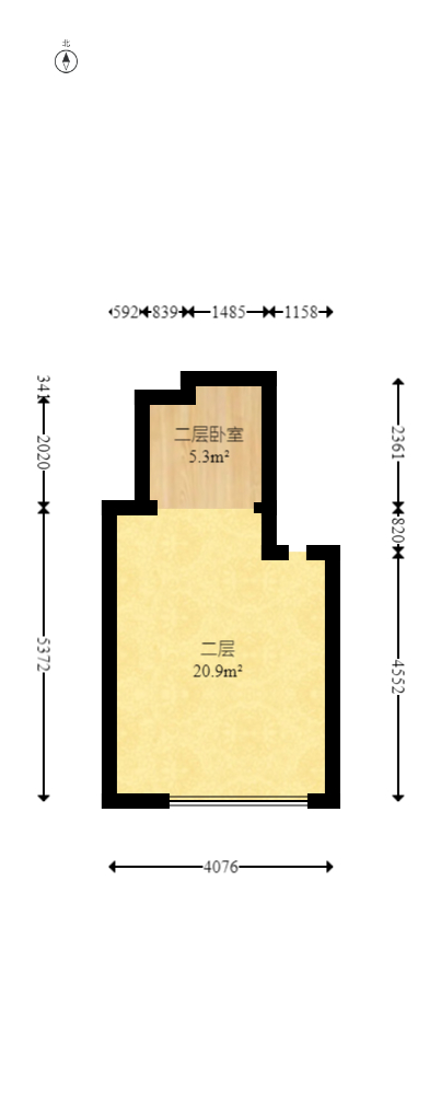 金地铂悦  1室1厅1卫    28.0万室内图1