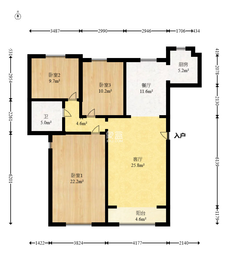 長房東郡 3室2廳1衛 132.00萬