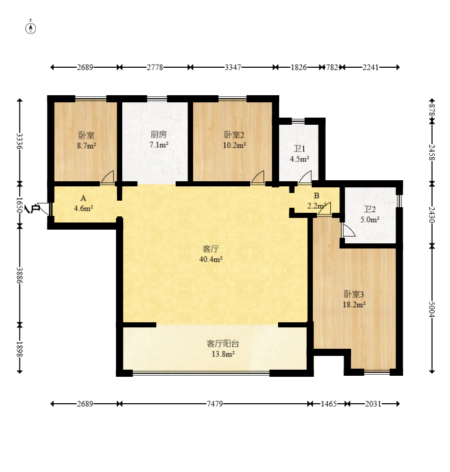 中建钰和城  4室2厅2卫   192.00万室内图1
