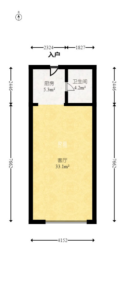 上城星座  1室1厅1卫   50.00万