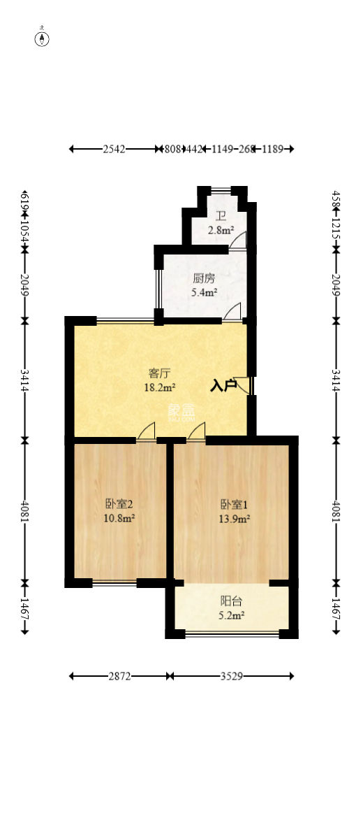 桔园小区1-8片  2室1厅1卫    36.6万