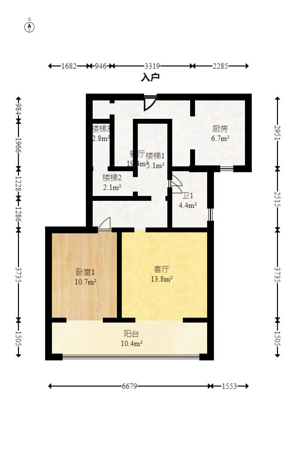 明昇壹城（明昇时代广场）二期  3室2厅2卫    148.0万室内图1