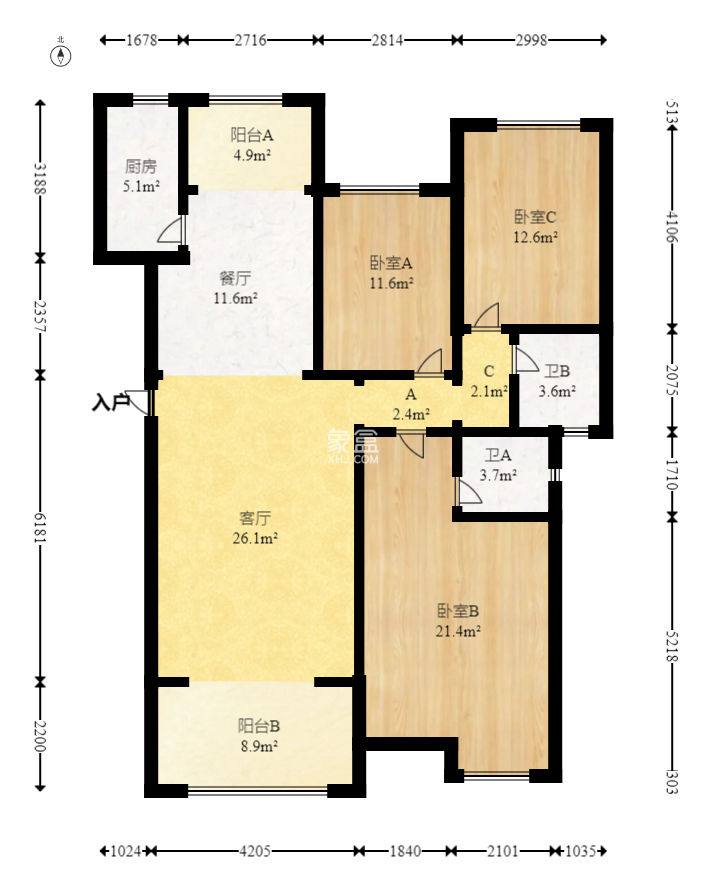格兰小镇  3室2厅2卫    88.0万