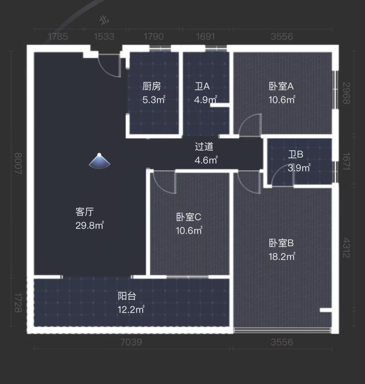 亿都新天地 3室2厅2卫 52.8万 亿都新天地 3室2厅2卫 52.8万室内图