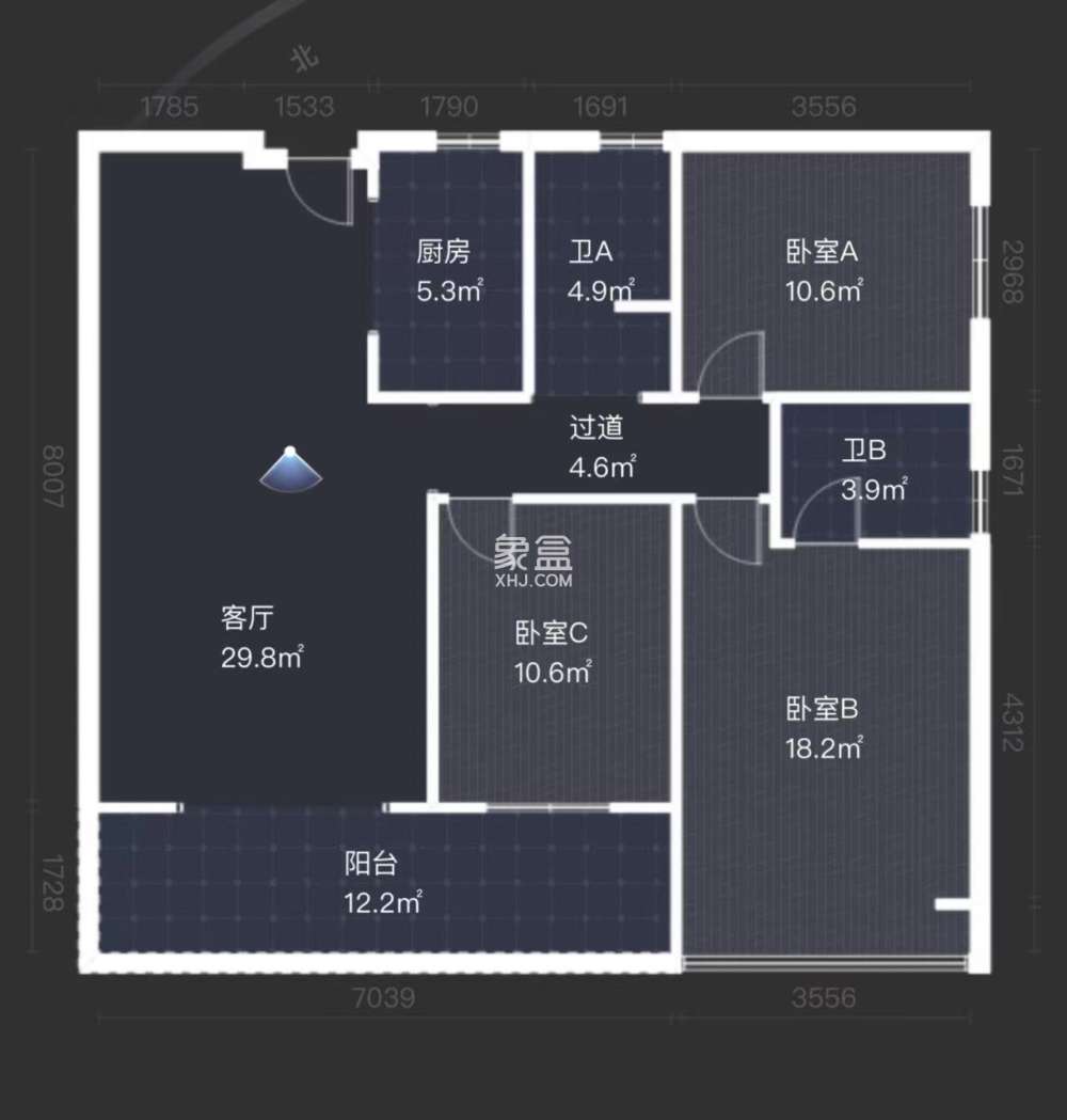 亿都新天地  3室2厅2卫   52.80万