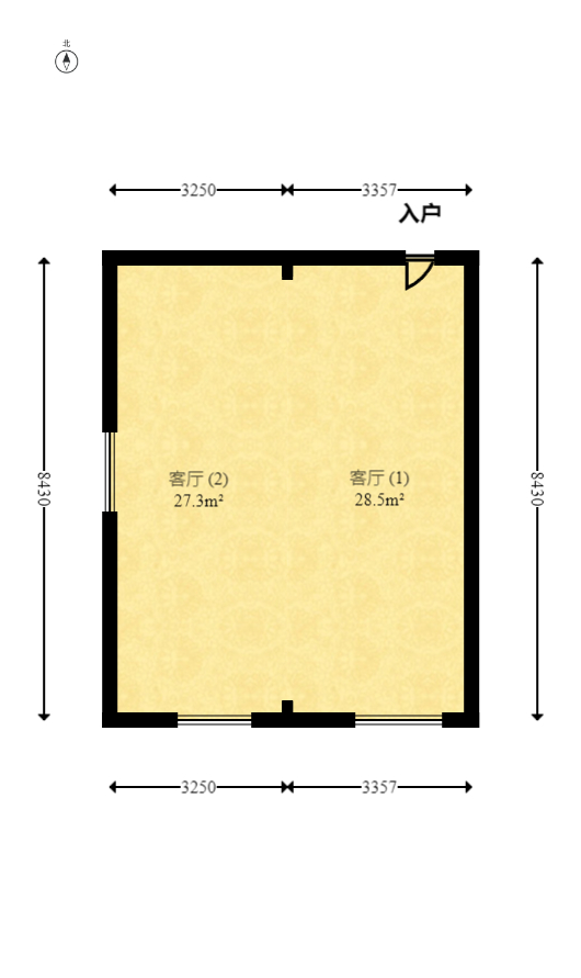 梅溪湖金茂湾  2室1厅1卫   69.00万室内图1